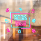 Imitate Neon Mega Sale Kleine Unternehmen Fensteraufkleber (Blatt 2)