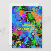 Imitate Neon, Paint Spritzer, Paintball, Einladung (Vorderseite)