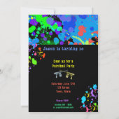 Imitate Neon, Paint Spritzer, Paintball, Einladung (Rückseite)