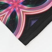 Imitate Neon Pink Blume Power Liniert Fleecedecke (Ecke)