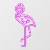 Imitate Neon Pink Flamingo Tropical Shop Front Fensteraufkleber (Blatt)