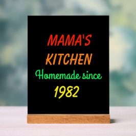 IMITATE Neon Retro Style Mamas hausgemachte Küche Acrylschild