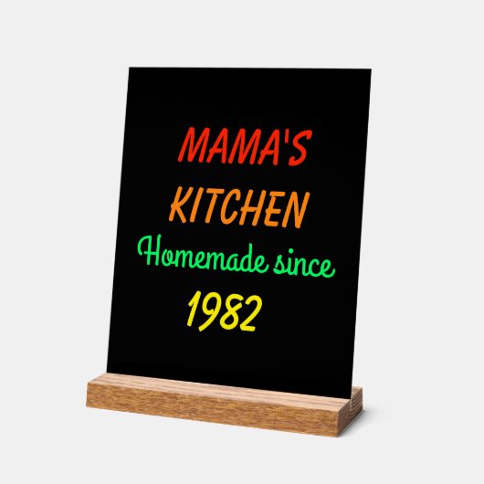 IMITATE Neon Retro Style Mamas hausgemachte Küche Acrylschild (Winkel)
