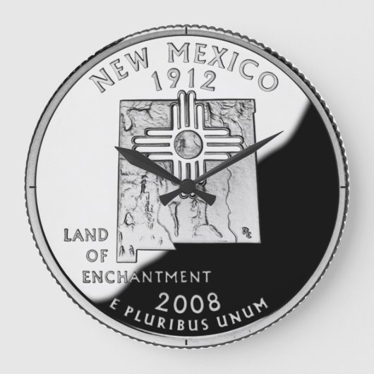 Imitate New Mexico Staat Quartalskontrolle Große Wanduhr (Vorderseite)
