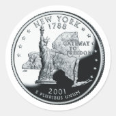 Imitate New York Staat Quarter Sticker (Vorderseite)