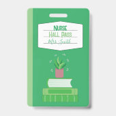 Imitate Notebook Nurve Green Hall Pass Abzeichen Ausweis (Vorderseite)