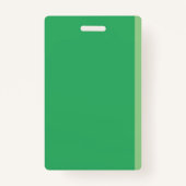 Imitate Notebook Nurve Green Hall Pass Abzeichen Ausweis (Rückseite)