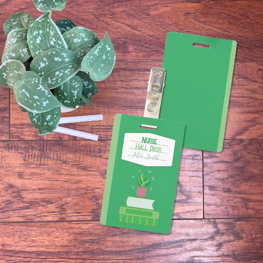 Imitate Notebook Nurve Green Hall Pass Abzeichen Ausweis