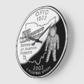 Imitate Ohio Staat Quarter Clock Große Wanduhr (Winkel)