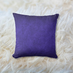Imitate Old Leather Royal Lila Kissen