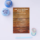 Imitate Ölholzplatte Personalisiert Flyer (Einzeln)