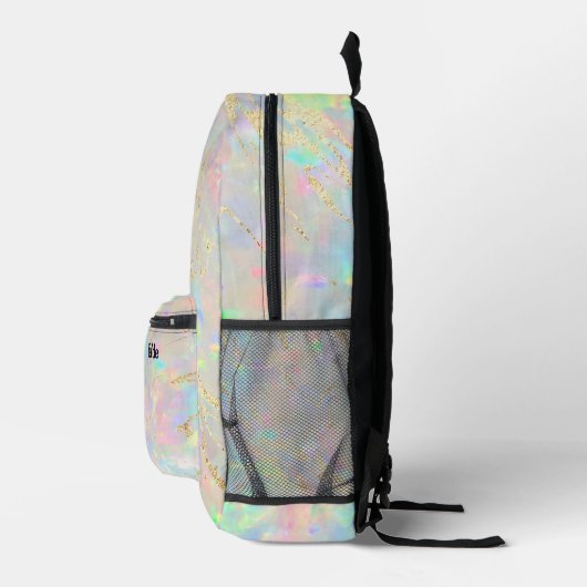 Imitate Opal inspiriert Textur Bedruckter Rucksack (Rechts)