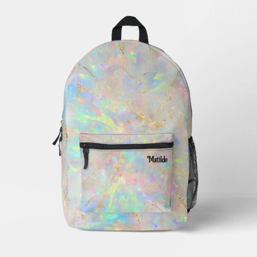 Imitate Opal inspiriert Textur Bedruckter Rucksack (Vorderseite)