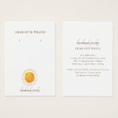 Imitate Orange Gold Foil Circuit Ohrring Werbekart (Vorne & Hinten)