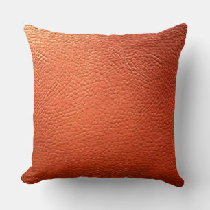 Imitate Orange Leather Kissen