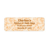 Imitate Orange Marble Rücksendeadresse (Vorne)