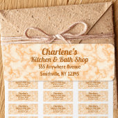 Imitate Orange Marble Rücksendeadresse