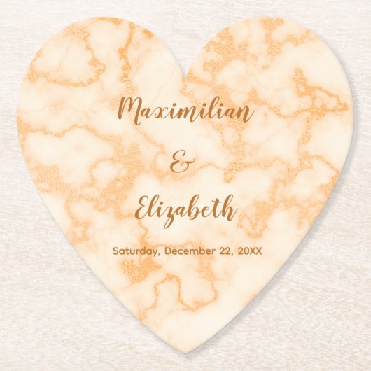 Imitate Orange Marble Untersetzer (Vorderseite)