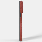 Imitate Orange Red Leather Oxblood Gold Monogram Case-Mate iPhone Hülle (Rückseite / Rechts)