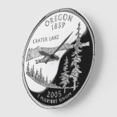 Imitate Oregon Staat Quarter Clock Große Wanduhr (Winkel)
