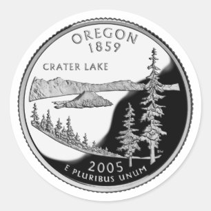 Imitate Oregon Staat Quarter Runder Aufkleber