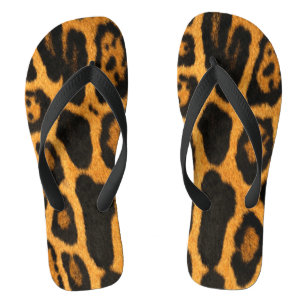 Imitate Ozelot-Skin-Flip-Flops Badesandalen