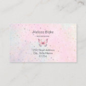 Imitate Pastellfisch Glitzer Schmetterling Visitenkarte (Rückseite)