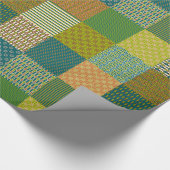 Imitate Patchwork, Erdfarben: Umschlagpapier Geschenkpapier (Ecke)