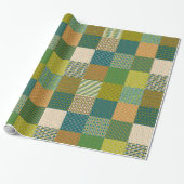 Imitate Patchwork, Erdfarben: Umschlagpapier Geschenkpapier (Ungerollt)
