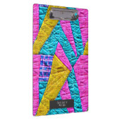 Imitate Patchwork Quilt Boho Folk Kunst Inspiriert Klemmbrett (Rechts)