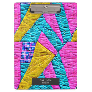 Imitate Patchwork Quilt Boho Folk Kunst Inspiriert Klemmbrett