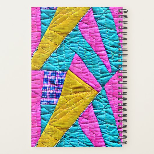 Imitate Patchwork Quilt Boho Folk Kunst Inspiriert Planer (Rückseite)