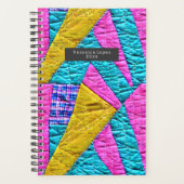 Imitate Patchwork Quilt Boho Folk Kunst Inspiriert Planer (Vorderseite)