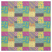 Imitate Patchwork Quilt Print Boho Maximalist Styl Stoff (Muster)
