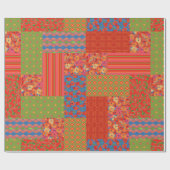 Imitate-Patchwork-Wrapping-Papier für Red Poppies Geschenkpapier (Flach)