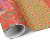 Imitate-Patchwork-Wrapping-Papier für Red Poppies Geschenkpapier (Rolleneckpunkt)