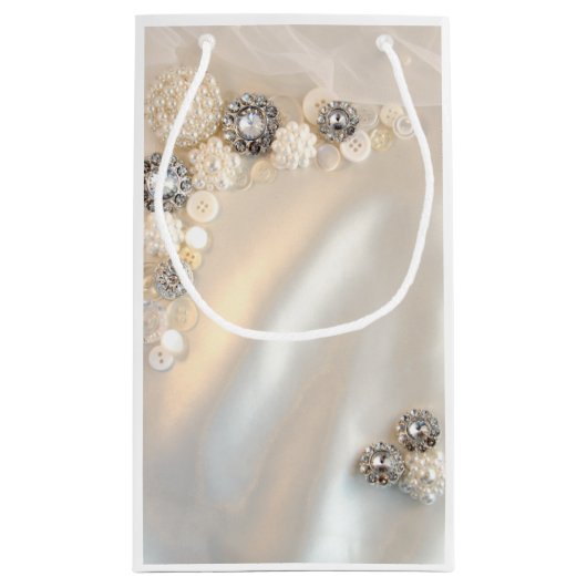 Imitate Pearl and Diamond Buttons Hochzeit Vielen Kleine Geschenktüte (Rückseite)