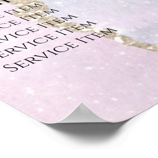 Imitate Pearlescent Effect Price List Poster (Ecke)