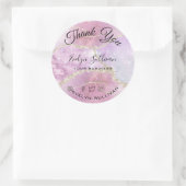 Imitate Pearlescent Effect Vielen Dank Runder Aufkleber (Tasche)