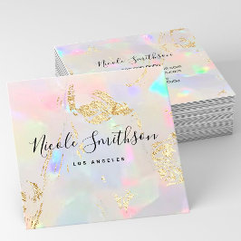 Imitate Perlescence und IMITATE Goldfolie Details Quadratische Visitenkarte