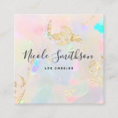 Imitate Perlescence und IMITATE Goldfolie Details Quadratische Visitenkarte (Vorderseite)