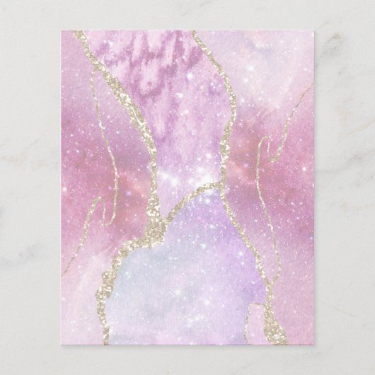 Imitate Perlmutt Effekt Schönheitssalon Flyer (Hinten)