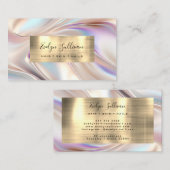 Imitate, Perlmutt, Elfenbein und Goldfolie Visiten Visitenkarte (Vorne/Hinten)