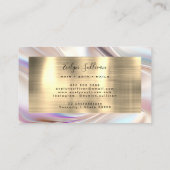 Imitate, Perlmutt, Elfenbein und Goldfolie Visiten Visitenkarte (Rückseite)