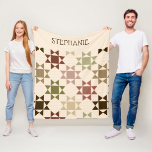 Imitate Personalisierte neutrale Quilt-Farben Fleecedecke