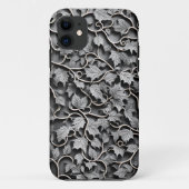 Imitate Pewter Gray 3D Carved Case-Mate iPhone Hülle (Rückseite)