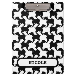 Imitate "pied-de-poule" mit Dogs-Mode Zwischenabla Klemmbrett