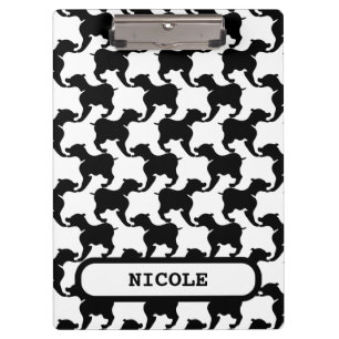 Imitate "pied-de-poule" mit Dogs-Mode Zwischenabla Klemmbrett