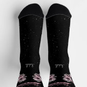 Imitate Pink Foil Cheerleader Design Socken (Oben)