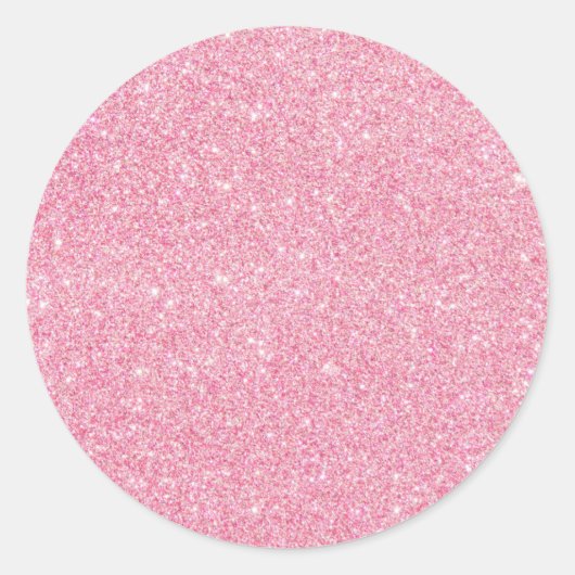 Imitate Pink Glitzer Custom Trendy Runder Aufkleber (Vorderseite)